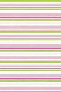 Papel de parede listrado verde rosa e branco