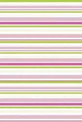Papel de parede listrado verde rosa e branco
