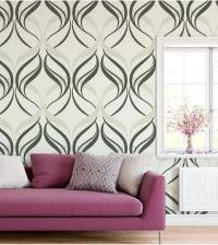 Papel de parede contemporâneo em tons de nude e cinza 2057-5271