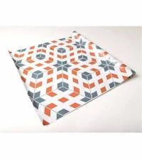 Papel de parede moderno azul e vermelho 3D 2067-5299