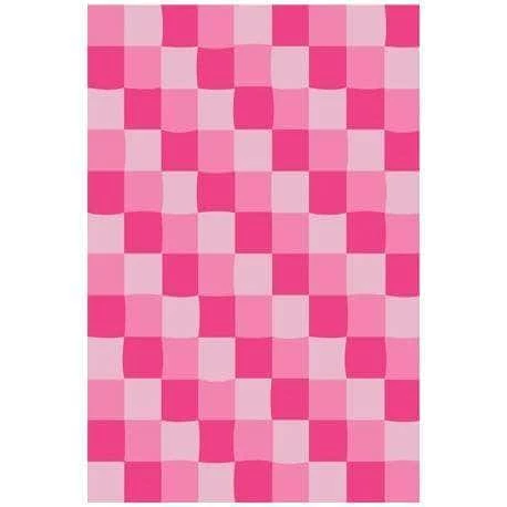 Papel de Parede Xadrez em Rosa e Pink