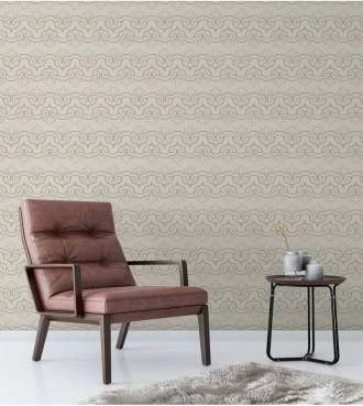 Papel de parede em tons bege e cinza claro - Contemporâneo 15