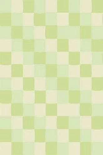 Papel de parede xadrez em tons de verde