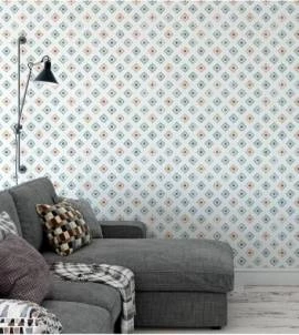 Papel de parede abstrato azul e marrom