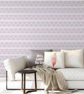 Papel de parede em tons rosa e cinza - Contemporâneo 13