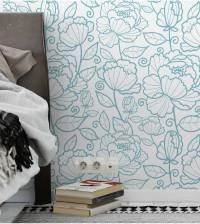 Papel de parede com flores minimalistas 2082-5339