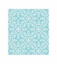 Papel de parede retrô azul claro e curvas em branco 2087-5348