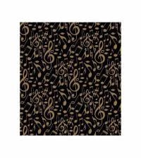 Papel de parede preto com notas musicais 2105-5384