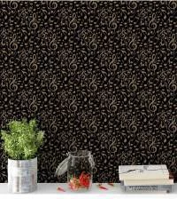 Papel de parede preto com notas musicais 2105-5385
