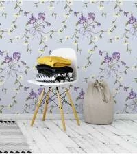 Papel de parede com flores lilás pequenas 2110-5399