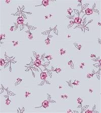 Papel de parede floral com pequenos ramos avermelhados 2111-5400
