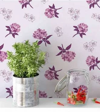 Papel de parede floral tons pink rosa bordo fundo em rosa - Encanto 12
