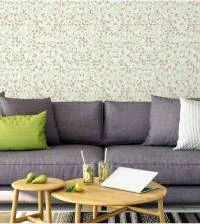 Papel de parede flores e poá vintage 2129-5462