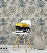 Papel de parede floral retro em tons pasteis 2130-5465