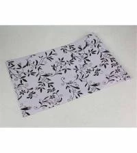 Papel de parede floral branco e preto 2132-5470