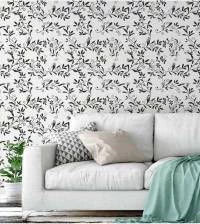 Papel de parede floral branco e preto 2132-5471