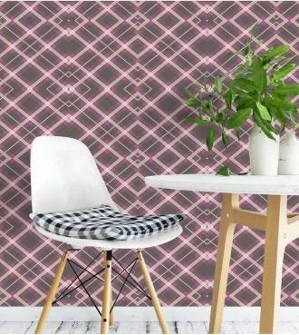 Papel de parede com tons de roxo bordô bege e cinza - Casual 06