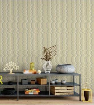Papel de parede com fundo tem tom de marrom e detalhes em tons de cinza e bege - Casual 30