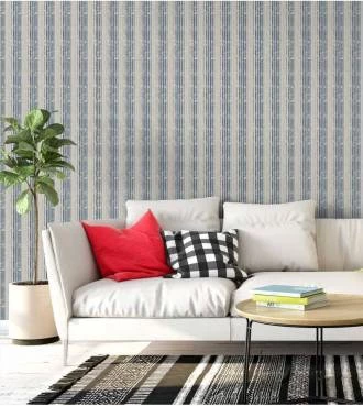Papel de parede com tons de azul bege cinza - Casual 09