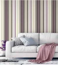 Papel de parede listrado marrom amarelo e roxo 2154-5539