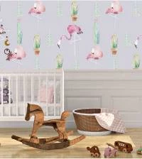 Papel de parede flamingos e cactos 2174-5603