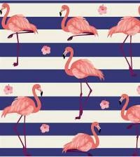 Papel de parede Flamingo com fundo listrado 2175-5606