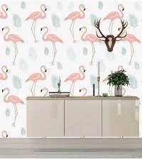 Papel de parede de Flamingo com fundo claro 2176-5608