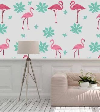 Papel de parede de Flamingo rosa