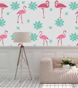 Papel de parede de Flamingo rosa