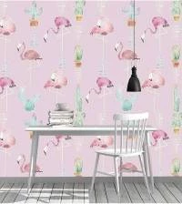 Papel de parede flamingos rosas 2180-5615