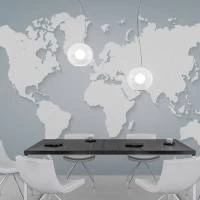 Papel de Parede Mapa do Mundo Escritório 2201-5758