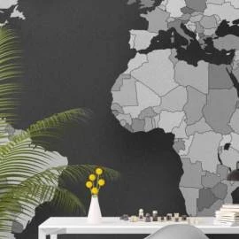 Papel de Parede Mapa Mundi Minimalista