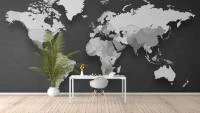 Papel de Parede Mapa Mundi Minimalista 2203-5764