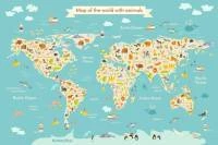 Papel de Parede Mapa Mundi Bebe Azul Claro 2210-5786