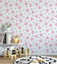 Papel de parede corações aquarela 2221-5808