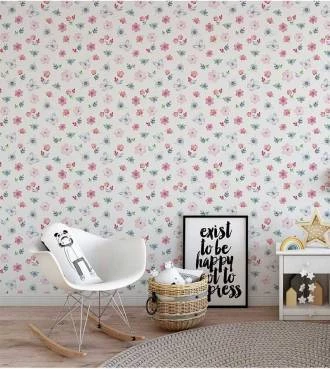 Papel de parede borboletas e flores