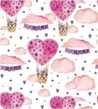 Papel de parede balões e corações para menina 2224-5815