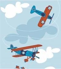 Papel de parede com aviões para menino 2229-5825