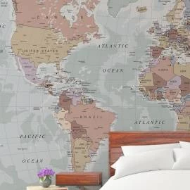 Papel de Parede Mapa do Mundo Executivo