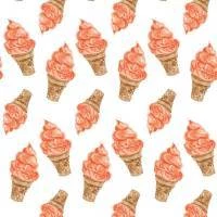 Papel de parede sorvete casquinha laranja
