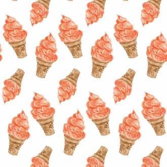 Papel de parede sorvete casquinha laranja