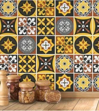 Azulejo adesivo Em tons amarelo