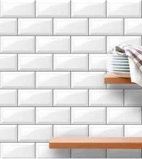Azulejo adesivo retangular em branco
