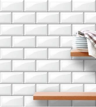 Azulejo adesivo retangular em branco