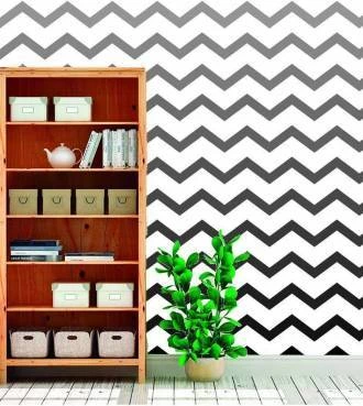 Papel de parede chevron Degradê rosa bebê