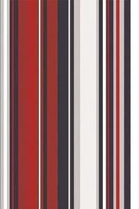 Papel de parede listrado vermelho branco e preto 480-590
