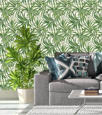 Papel de parede de folhas de bambu