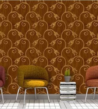 Papel de parede madeira decorada
