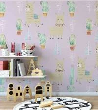 Papel de parede infantil com lhama 2296-5938
