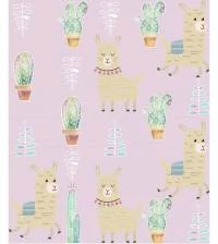 Papel de parede infantil com lhama 2296-5939